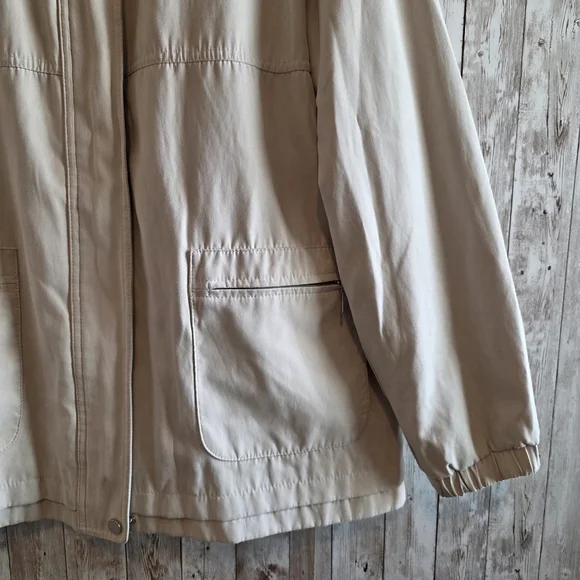 Gallery Light Tan Hooded Jacket - Picture 3 of 6